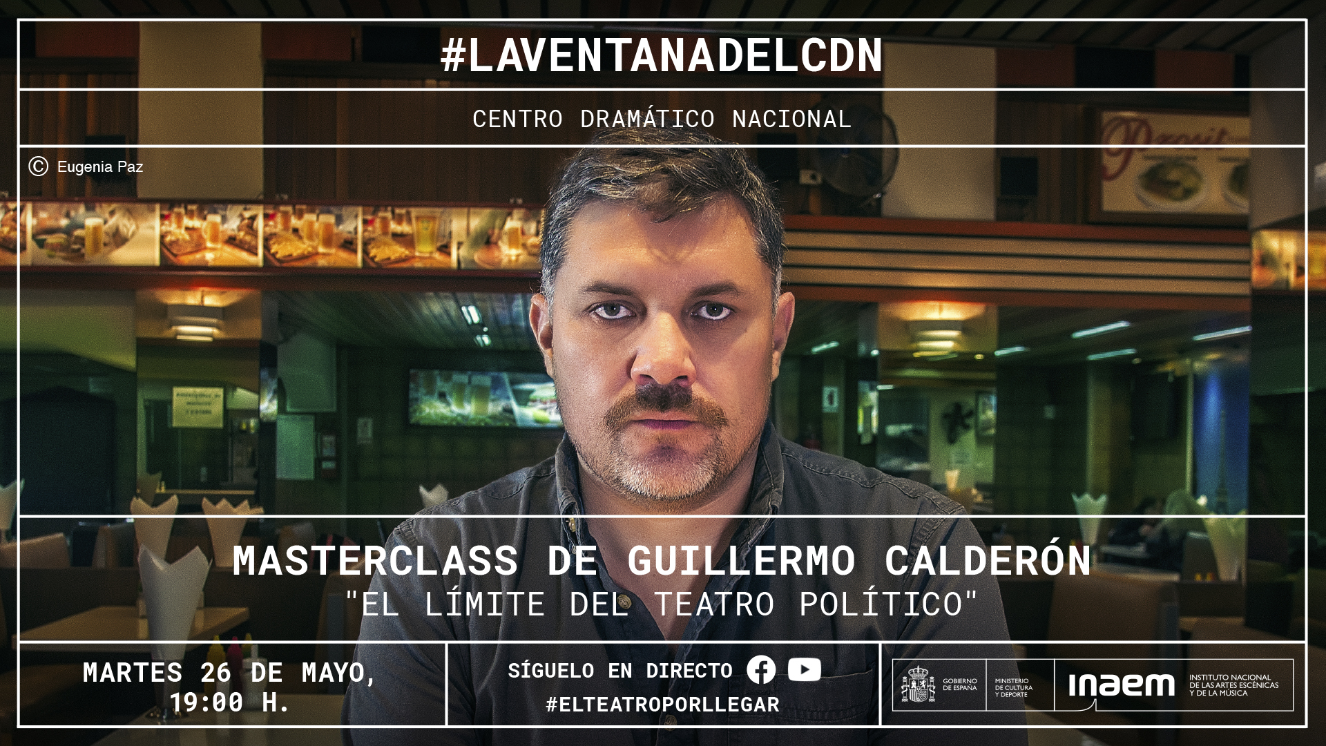 Guillermo Calderón tratará sobre «El límite del teatro político» en una nueva masterclass